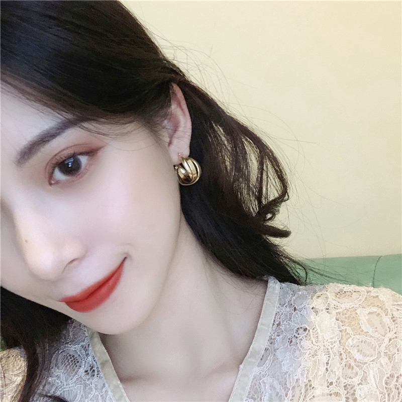 SUXI Khuyên tai hình chữ thập độc đáo thiết kế cá tính và phong cách