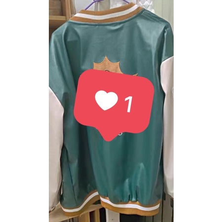 Áo khoác da bomber varsity jacket nam nữ EIGT thêu chữ cực chất