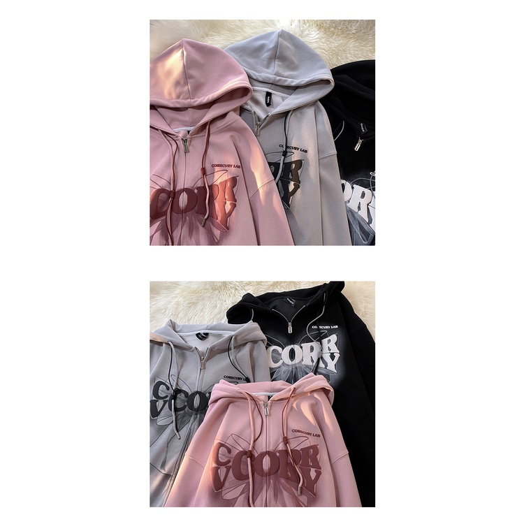 Áo Khoác cardigan Có Nón Dáng Rộng Thời Trang Mùa Thu Cho Cặp Đôi