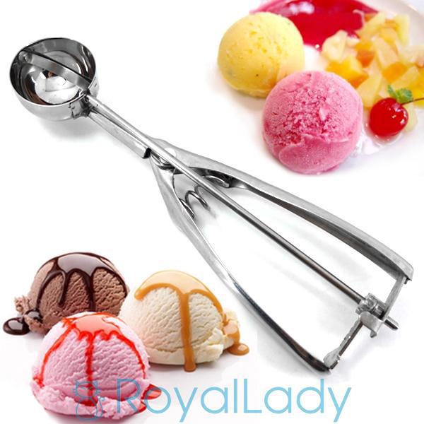 Dụng Cụ Múc Kem Hình Tròn Bằng Thép Không Gỉ 4Cm