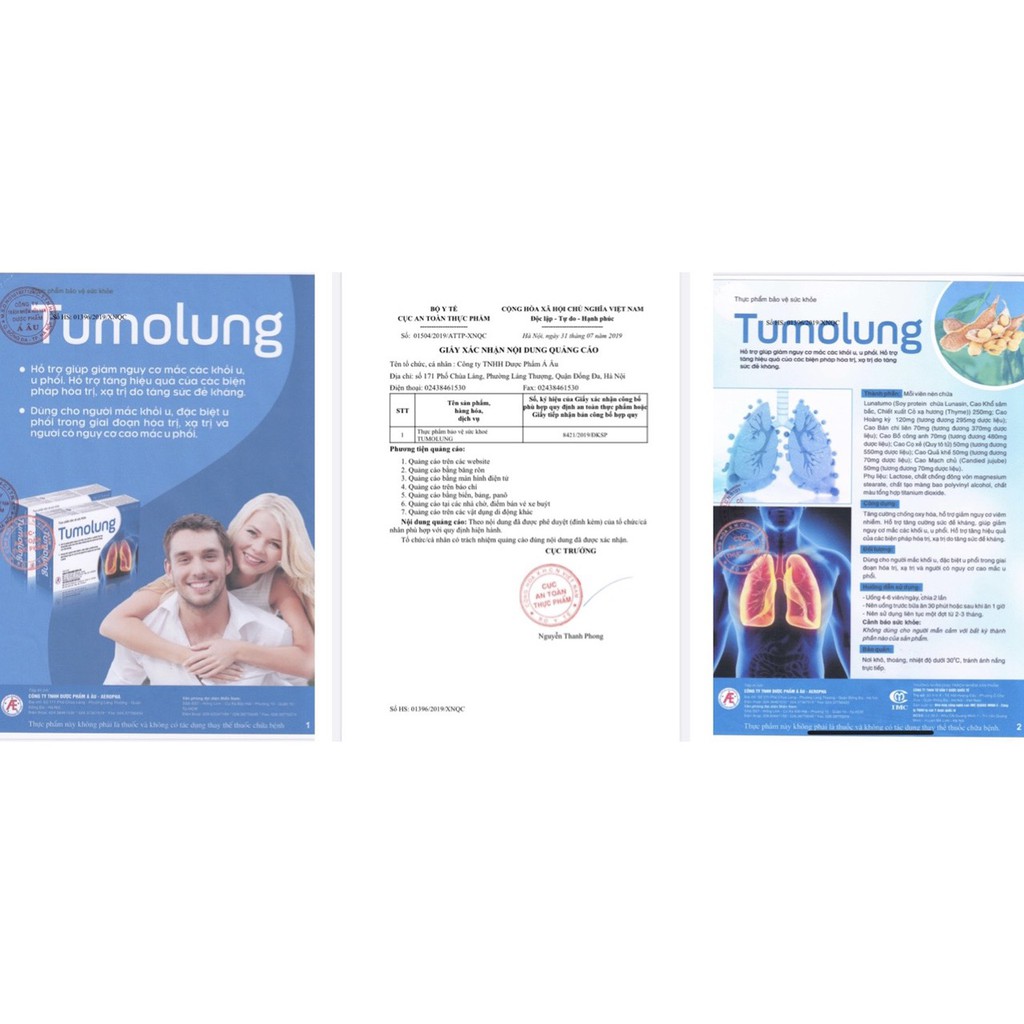 Tumolung |Giúp phòng ngừa và hỗ trợ điều trị ung thư phổi (Hộp 30 Viên)