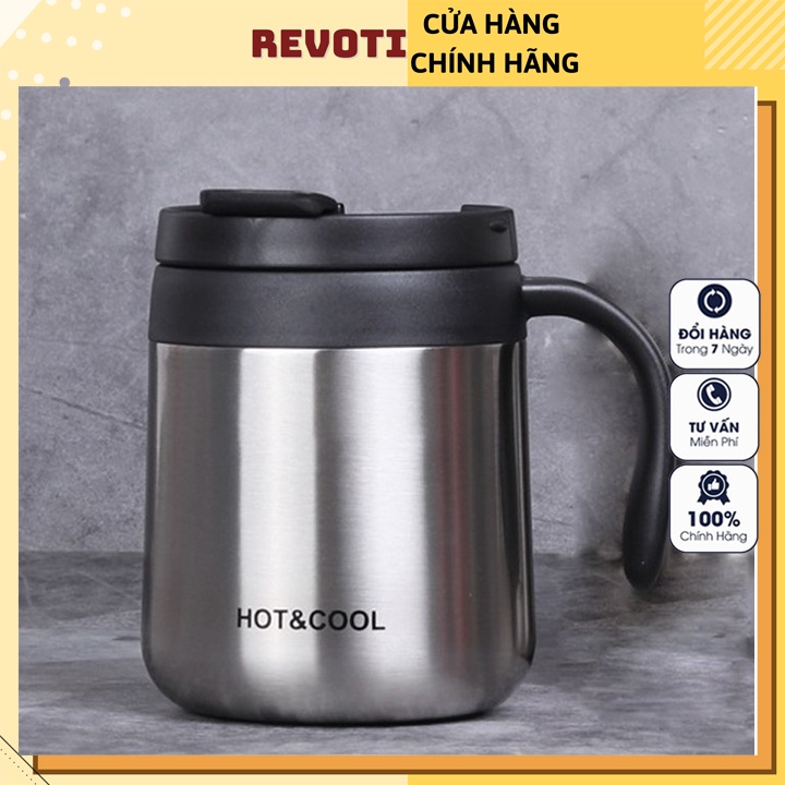 Bình Giữ Nhiệt 350Ml Hai Lớp Bằng Thép Không Gỉ, Bình Chân Không Giữ Nhiệt Cách Nhiệt Có Tay Cầm Lamita bgn02