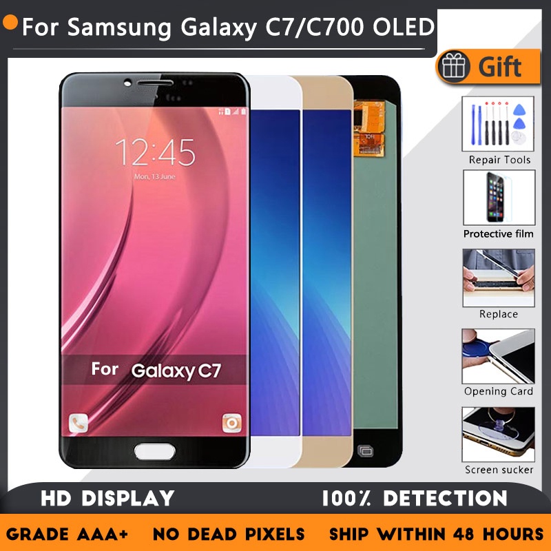 5.7 '' LCD cho SAMSUNG Galaxy C7 C7000 Màn hình LCD Bộ số hóa màn hình cảm ứng Thay thế cho màn hình