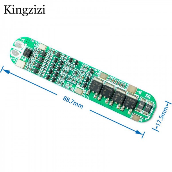 Bảng Mạch Bảo Vệ Pin Li-ion 5S 15A 18650 BMS 18.5v 21V