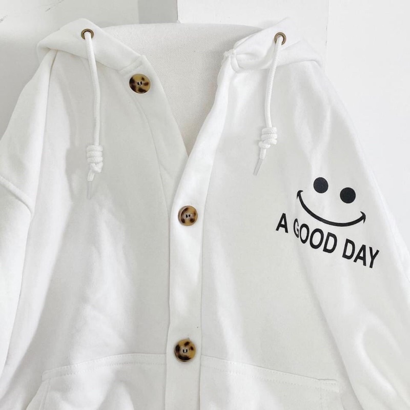 Áo khoác nỉ form rộng AGood day unisex (nam nữ đều mặc được ) 2t clothes