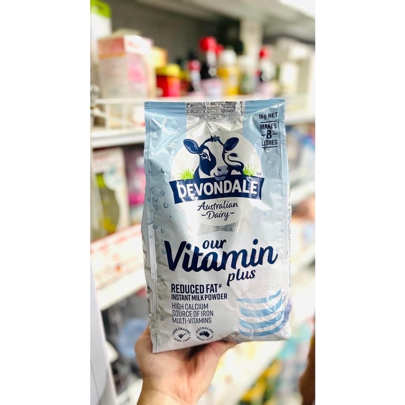 Sữa bột DEVONDALE Giảm Béo Bổ Sung VITAMIN PLUS 1kg - Sữa bột Uc