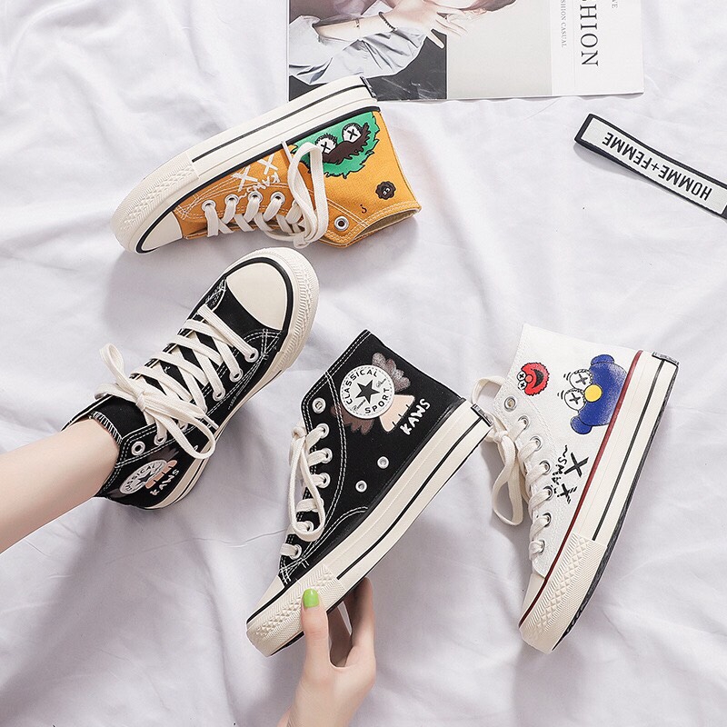 ] Giày thể thao cao cổ in hình ngộ nghĩnh mã 719 | BigBuy360 - bigbuy360.vn