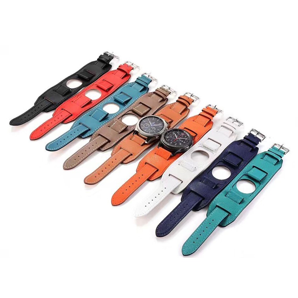 Replacement Genuine Leather Watch Band Bracelet for Samsung Gear S3 Frontier