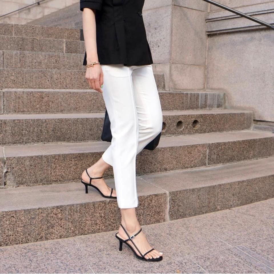 [Rẻ vô địch] Sandal cao gót quai mảnh dọc gót nhọn 5p cực chảnh hàng vnxk loại 1 chắn chắn