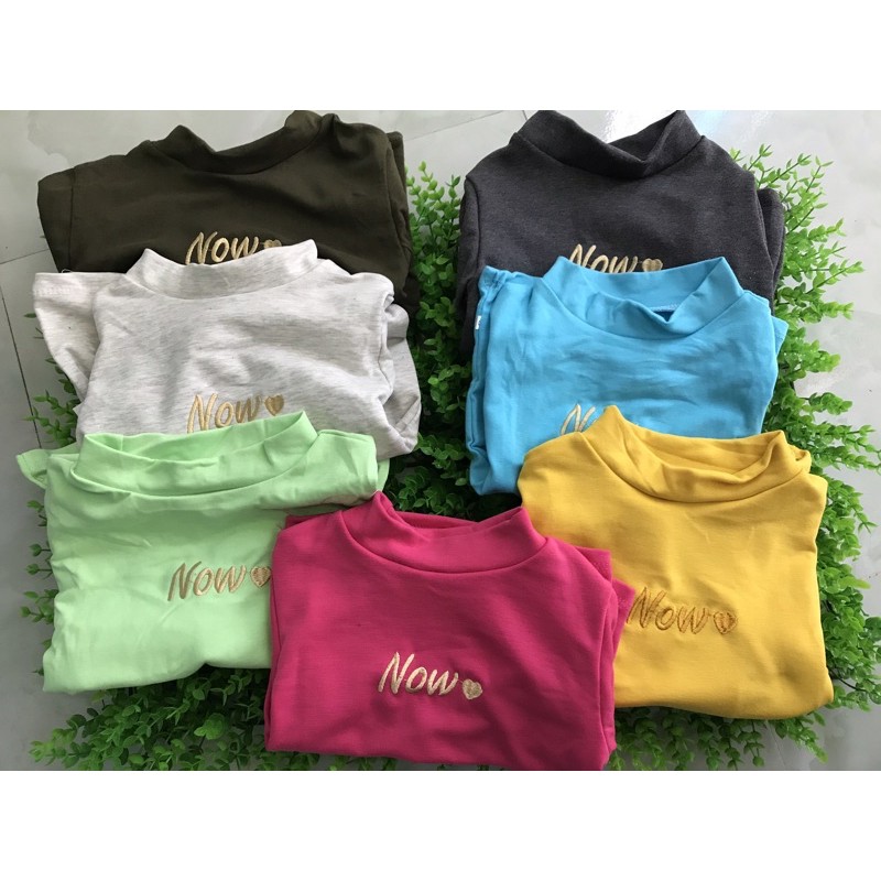 Áo giữ nhiệt cotton cổ cao cho bé- size (7kg-29kg)
