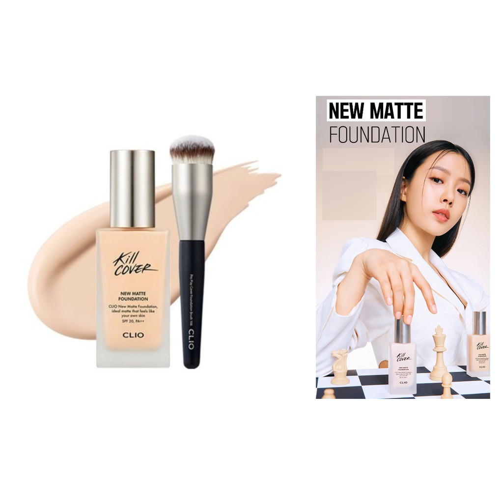 Clio Kill Cover New Matte Foundation 38g Brush Set / "2021 5 New Launching"