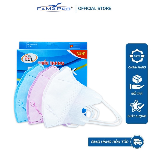 Khẩu trang y tế kháng khuẩn 3 lớp Famapro 5D Mask (10 cái/hộp )