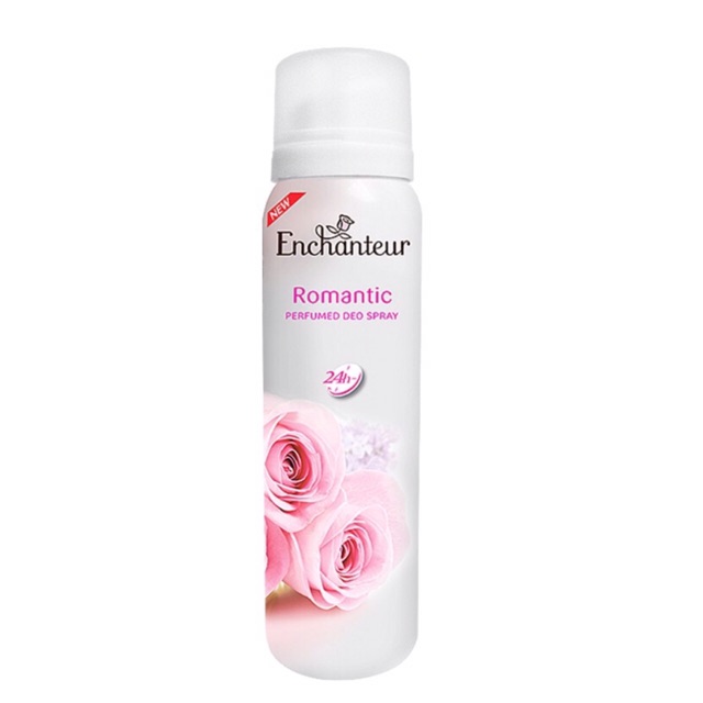 Combo xịt khử mùi toàn thân Enchanteur Romantic 150ml+ Nước hoa bỏ túi Romantic 18ml