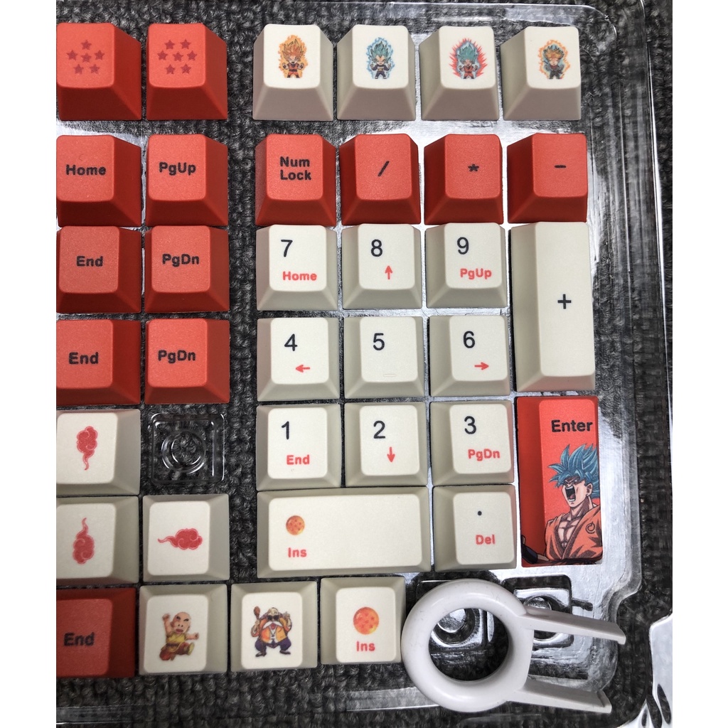 Keycap Dragon Ball chất liệu PBT công nghệ in dyesud dành cho bàn phím cơ