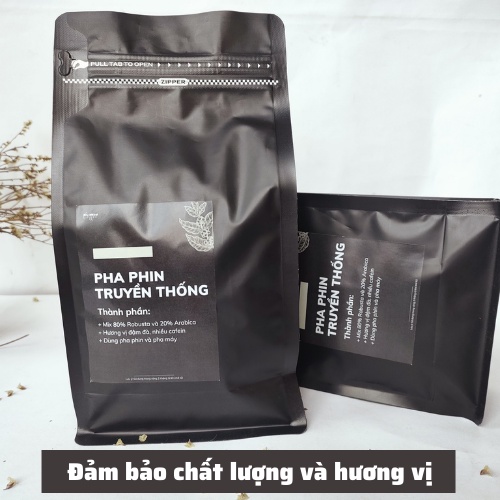 Cafe Việt PHA PHIN TRUYỀN THỐNG 125g cà phê nguyên chất hương vị đậm đà hậu ngọt không sánh gắt - Big Dream Coffee