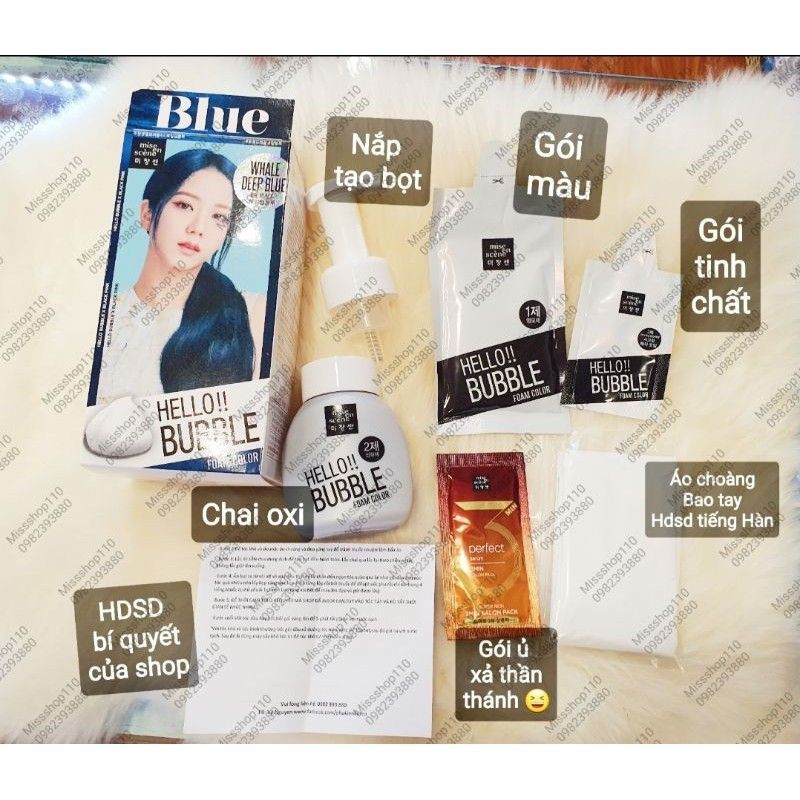 Thuốc nhuộm tóc NÂU COFFEE Hello Bubble