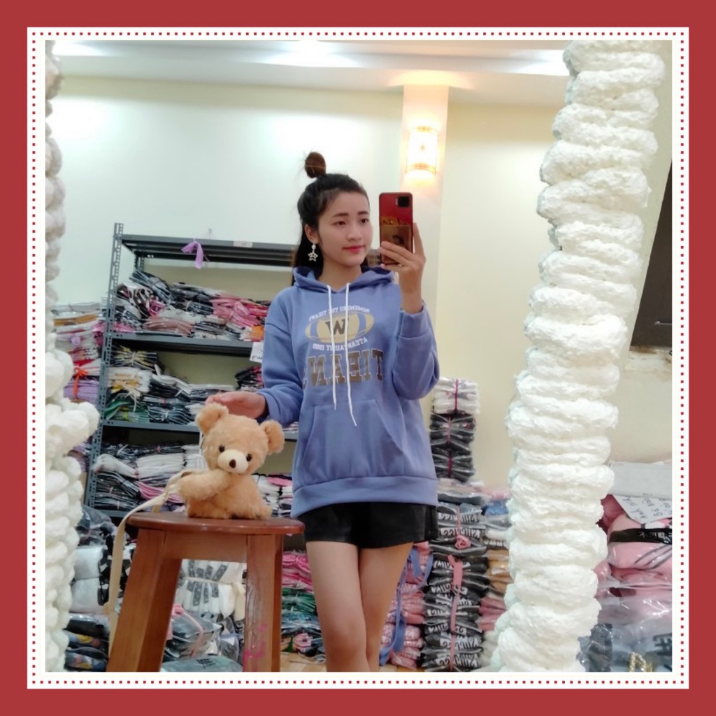 Áo hoodie nữ nỉ bông form rộng munmun | BigBuy360 - bigbuy360.vn