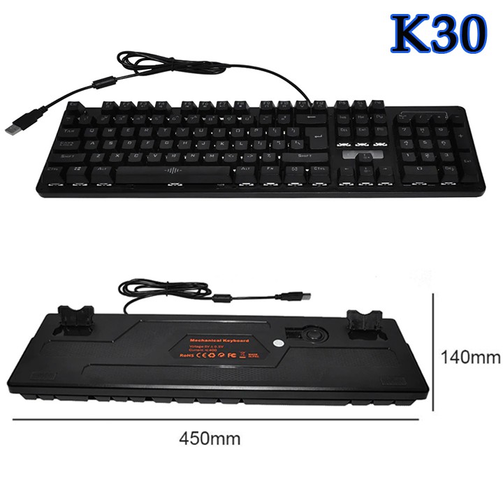 (có video) Combo Bàn phím cơ K28, K30, AK911,K550 và chuột Gaming Q5 cao cấp có LED