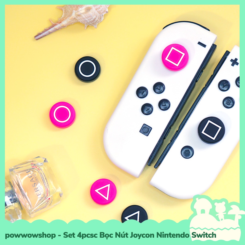 [Sẵn VN - Hỏa Tốc] Set 6Pcs Bọc Nút Analog Joycon Cho Máy Game Cầm Tay Nintendo Switch / Lite / Oled Squid-Game Theme