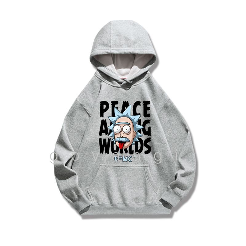 Áo hoodie Rick bác học oversize Unisex phong cách Hàn Quốc