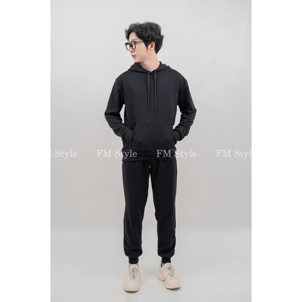 Set đồ bộ nỉ FM Style unisex nam nữ áo hoodie phối quần jocker năng động thời trang thu đông 211111111 | BigBuy360 - bigbuy360.vn