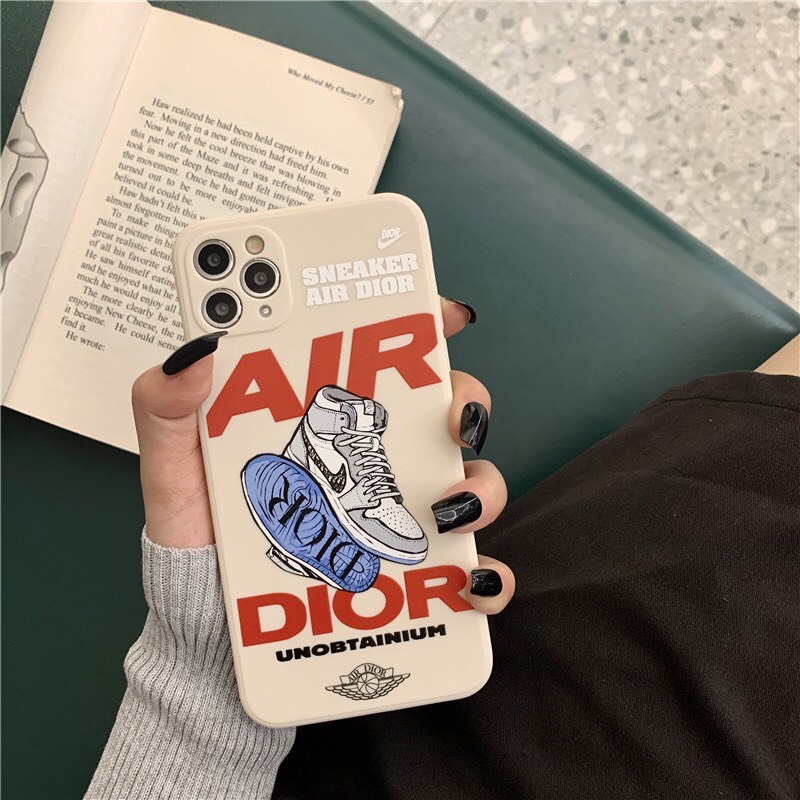 Ốp lưng iphone hÌnh Giày Dior G09 Dẻo Viền Vuông bảo vệ camera iphone 7plus/8plus/x/xs/xsmax/11/12/13/pro/promax