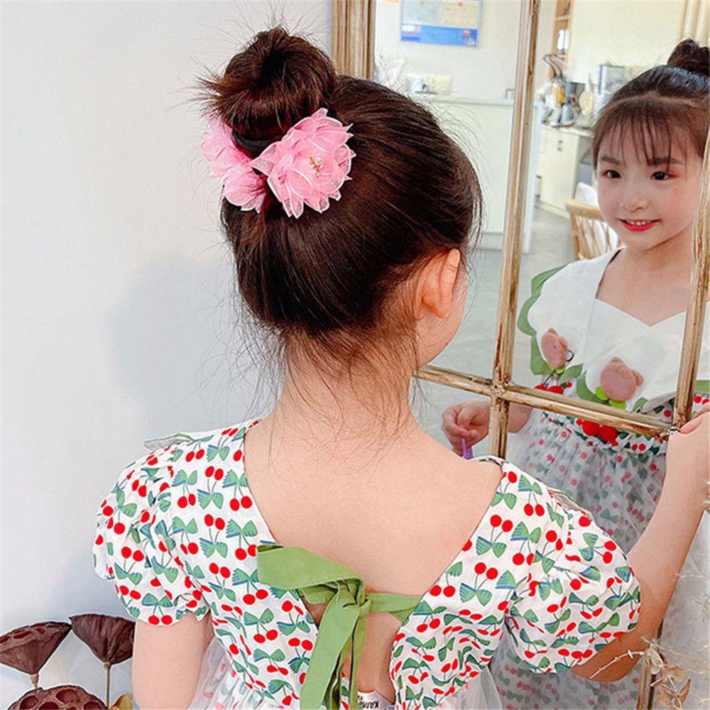 Kẹp Tóc Nơ Hoa Handmade Thời Trang Cho Bé Gái