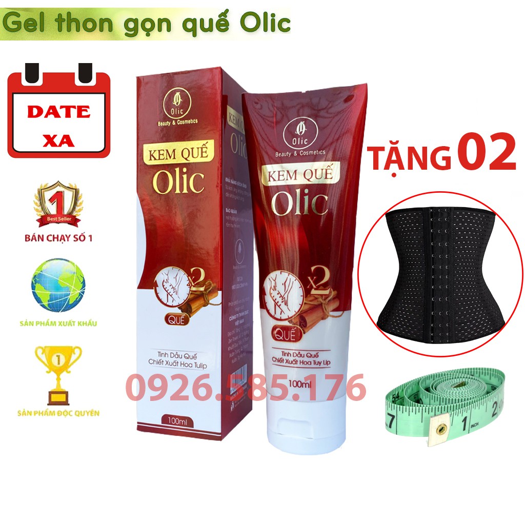 [THANH LÍ BAO TEST] Kem tan mỡ quế olic chính hãng, Kem quế, Gel săn chắc quế olic tặng đai nịt bụng