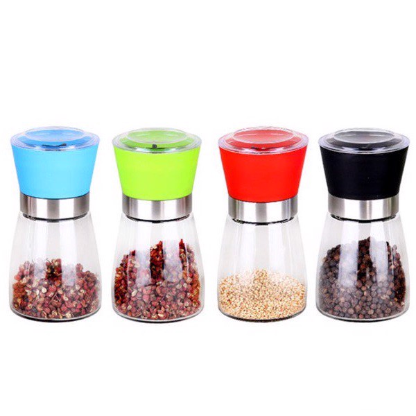 Dụng Cụ Xay Tiêu Cầm Tay, Chất Liệu Thủy Tinh, Lọ Xay Tiêu Mini Tiện Dụng