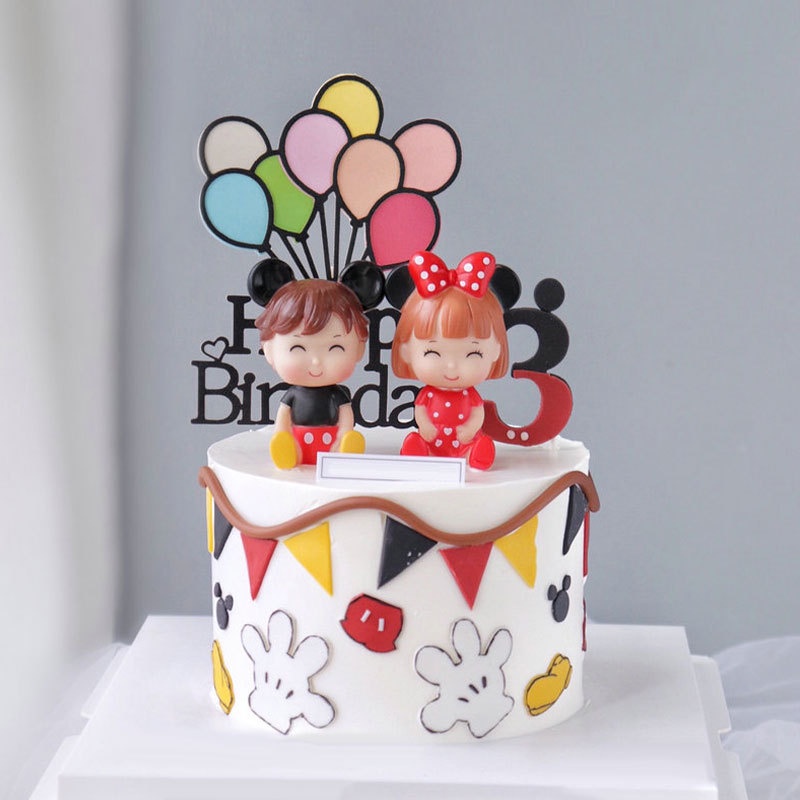 [SIÊU RẺ❤️] - Em bé chuột Mickey (1 Cặp) - Trang trí bánh sinh nhật bánh kem