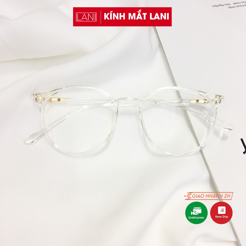 Gọng kính mắt tròn nam nữ LANI chất liệu nhựa dẻo thanh mảnh nhẹ nhàng 513 - Mắt kính có độ theo yêu cầu