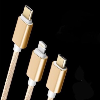 Dây sạc rút 3 đầu sạc Lightning/Type C/ Micro usb