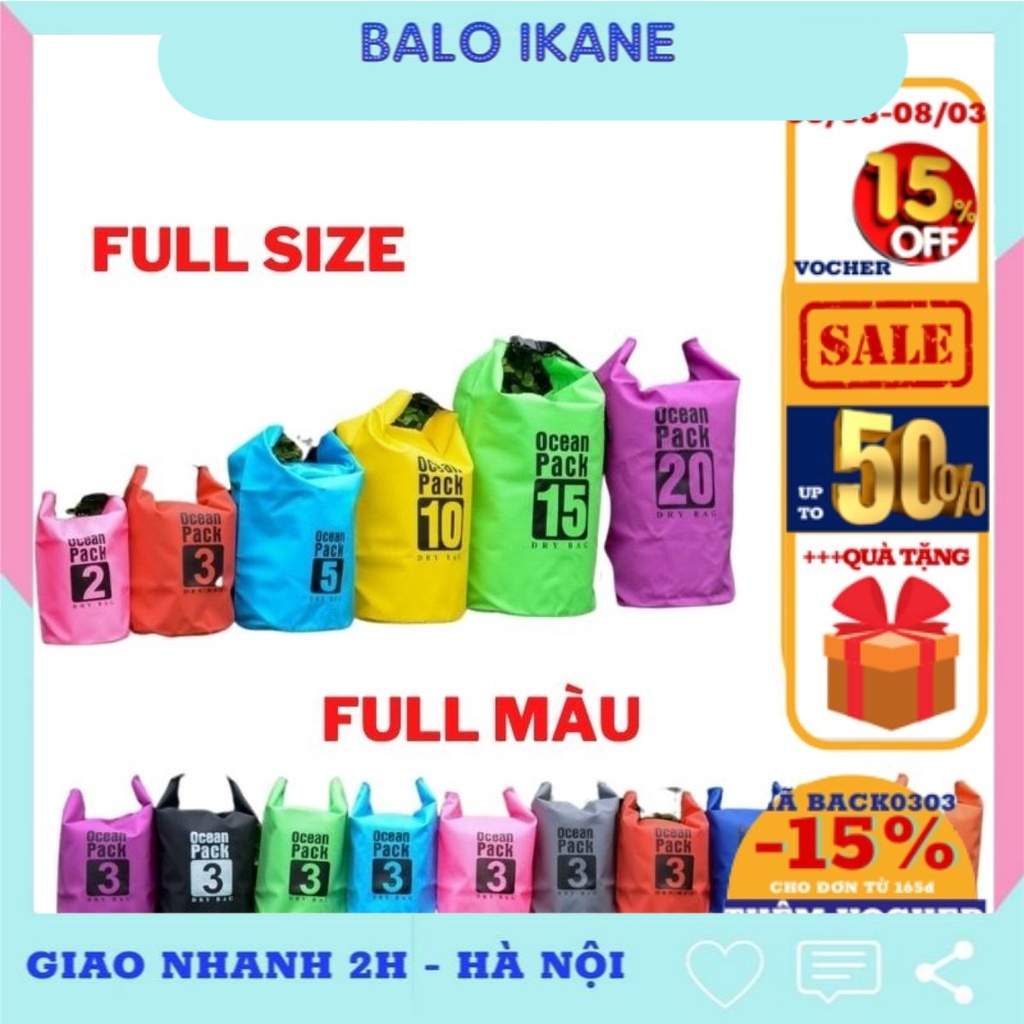 Túi Balo đi biển chống nước thời trang cao cấp đựng đồ bơi, điện thoại 7 inch, ví tiền OCP - 𝗜𝗞𝗔𝗡𝗘