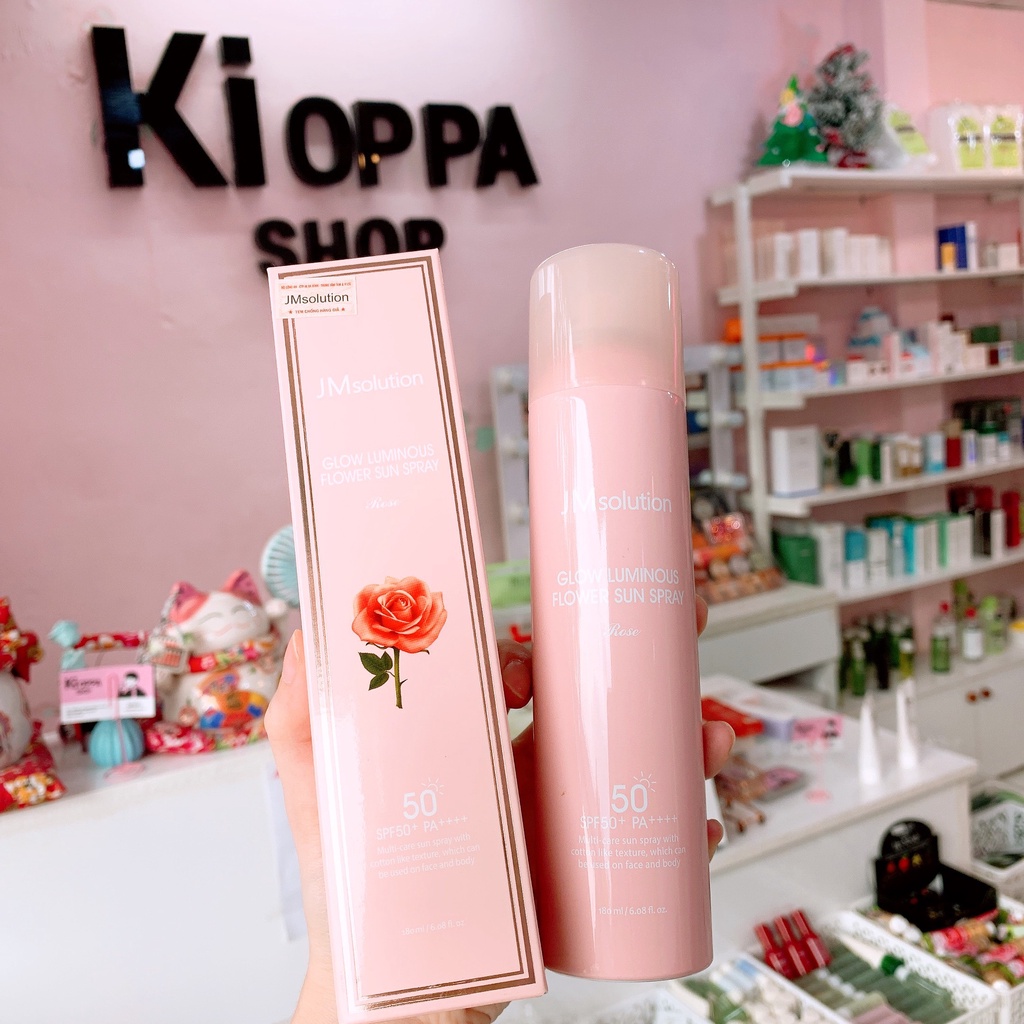 Chống nắng dạng xịt JM solution Glow Luminous Flower Sun Spray Rose SPF50+ PA++++