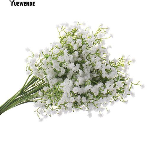 Nhánh hoa baby giả màu trắng trang trí đẹp