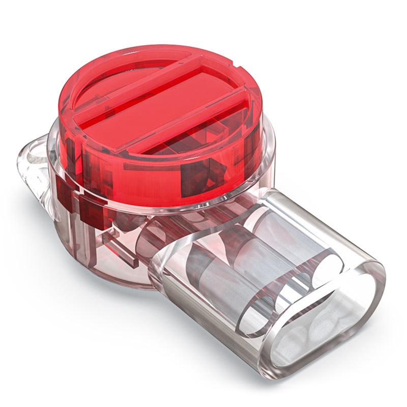 Đầu Nối Dây Điện Thoại K3 Màu Đỏ Trong Suốt