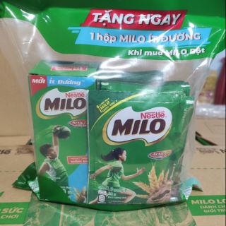 Dây 10 gói  Milo (tặng Milo nước ít đường 180 ml)