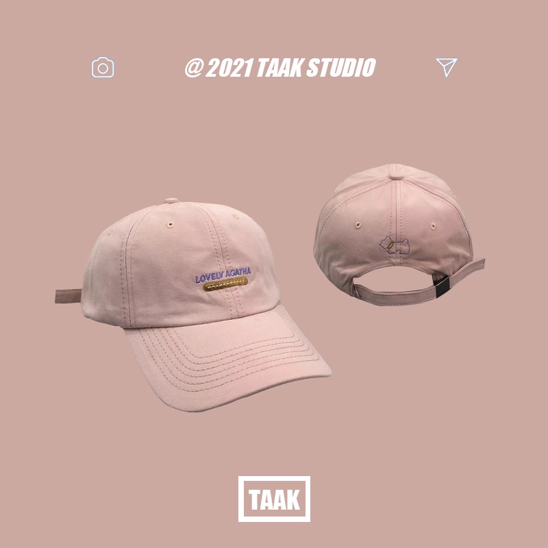 Mũ lưỡi trai thêu chữ phong cách Hàn Quốc đơn giản thời trang cho nam và nữ