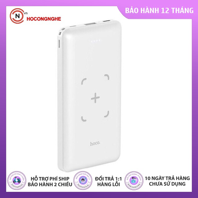 [GIÁ HỦY DIỆT ]Pin sạc dự phòng không dây hoco j50- 10000mAh- Sạc dự phòng hoco J50 hỗ trợ tất cả các dòng sạc không dây