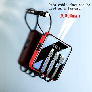 Pin dự phòng mini dung lượng lớn YM300S 20000mAh kèm cáp dữ liệu tiện lợi