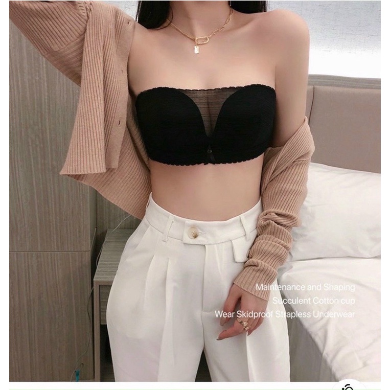 Áo Lót-Áo quây ren nâng đẩy mặc được không dây chống tụt-Kho Sỉ Mai Xuân