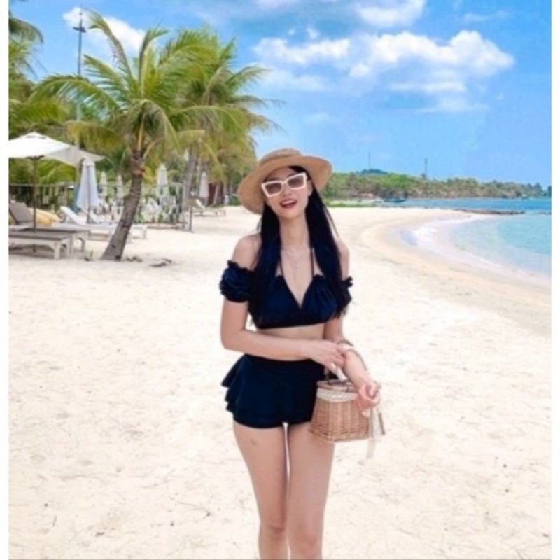 Bikini đồ bơi 2 mảnh phối váy kèm hinh ảnh thật