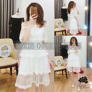 Đầm ren tầng bẹt vai