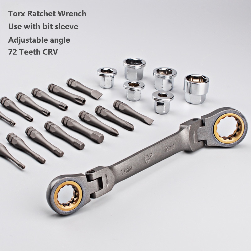 Bộ Cờ Lê 72 Răng Đầu Lục Giác Xoay 180 Độ Tùy Chỉnh Chuyên Dụng Sửa Chữa Đồ Gia Dụng