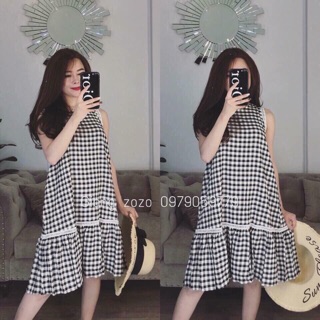 Đầm suông caro giá rẻ