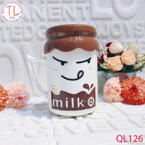 Ly sứ - Cốc sứ - Ly sứ hình mặt cười - hình mắt kính - hình gương mặt đáng yêu - Ly uống cà phê - Cốc uống cà phê