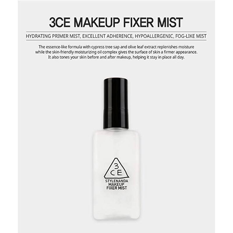 [Cam kết chính hãng] Xịt Khoá Lớp Make Up 3CE MAKEUP FIXER MIST 80ml | BigBuy360 - bigbuy360.vn