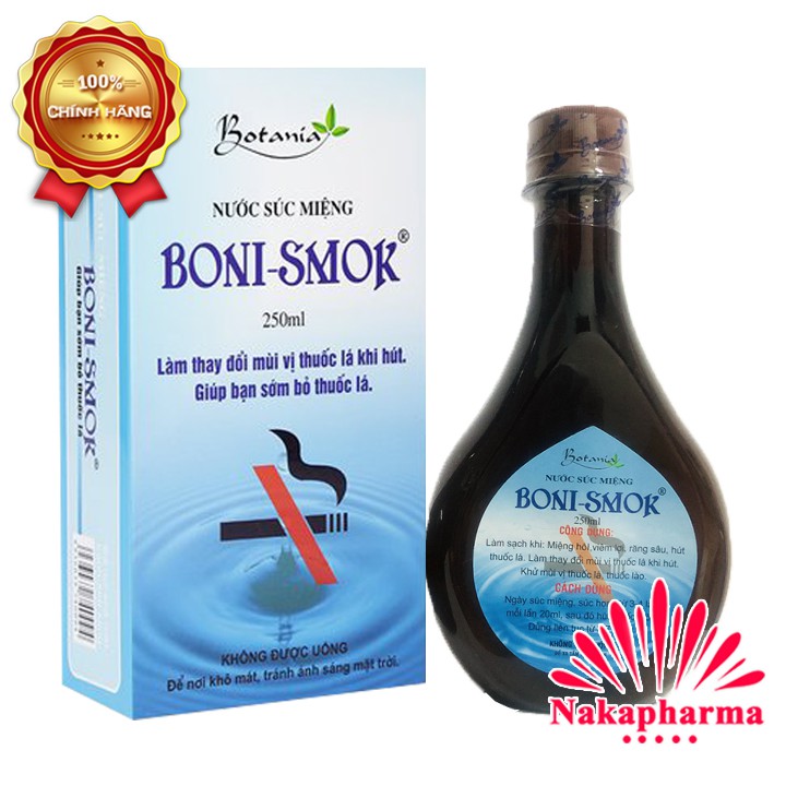 ✅ Nước súc miệng Boni-Smok – Giúp bỏ thuốc lá dễ dàng, giảm hôi miệng Bonismok