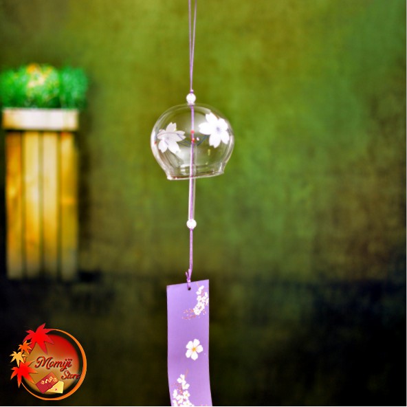 Chuông gió Furin Thủy Tinh Nhật Bản [20 MẪU] Cầu May mắn Aoba A