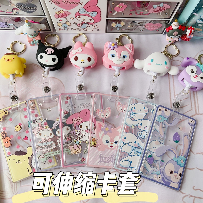 Ví Đựng Thẻ Trong Suốt Họa Tiết Hoạt Hình Sanrio Sáng Tạo
